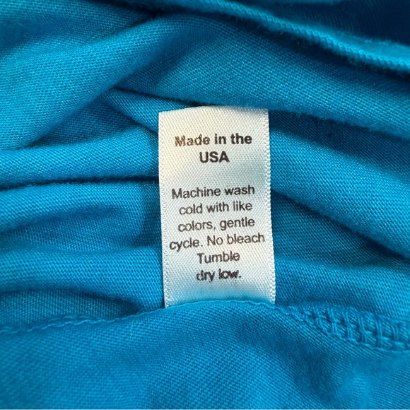 Michael Stars Ruched Midi Tee Dress NWT Sleeveless Asymmetrical Hem Blue Large - Picture 14 of 14